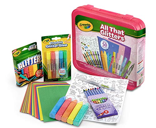 Crayola All That Glitters Art Case Coloring Set, Toys, Gift for Kids Age 5+